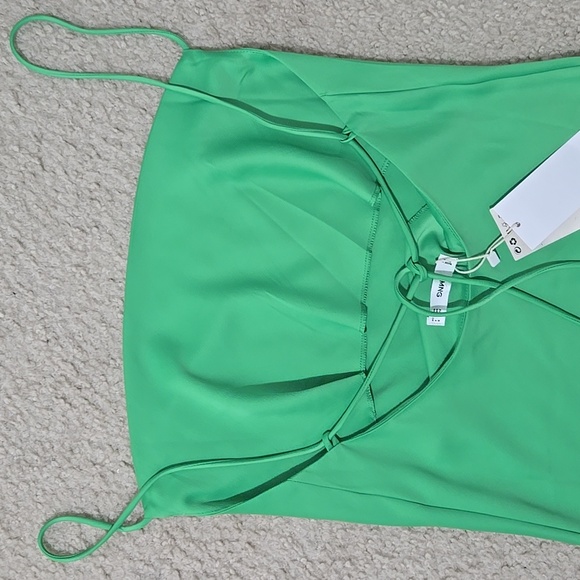 Mango Lupe cowl neck dress in green Sz S NWT - Picture 6 of 7